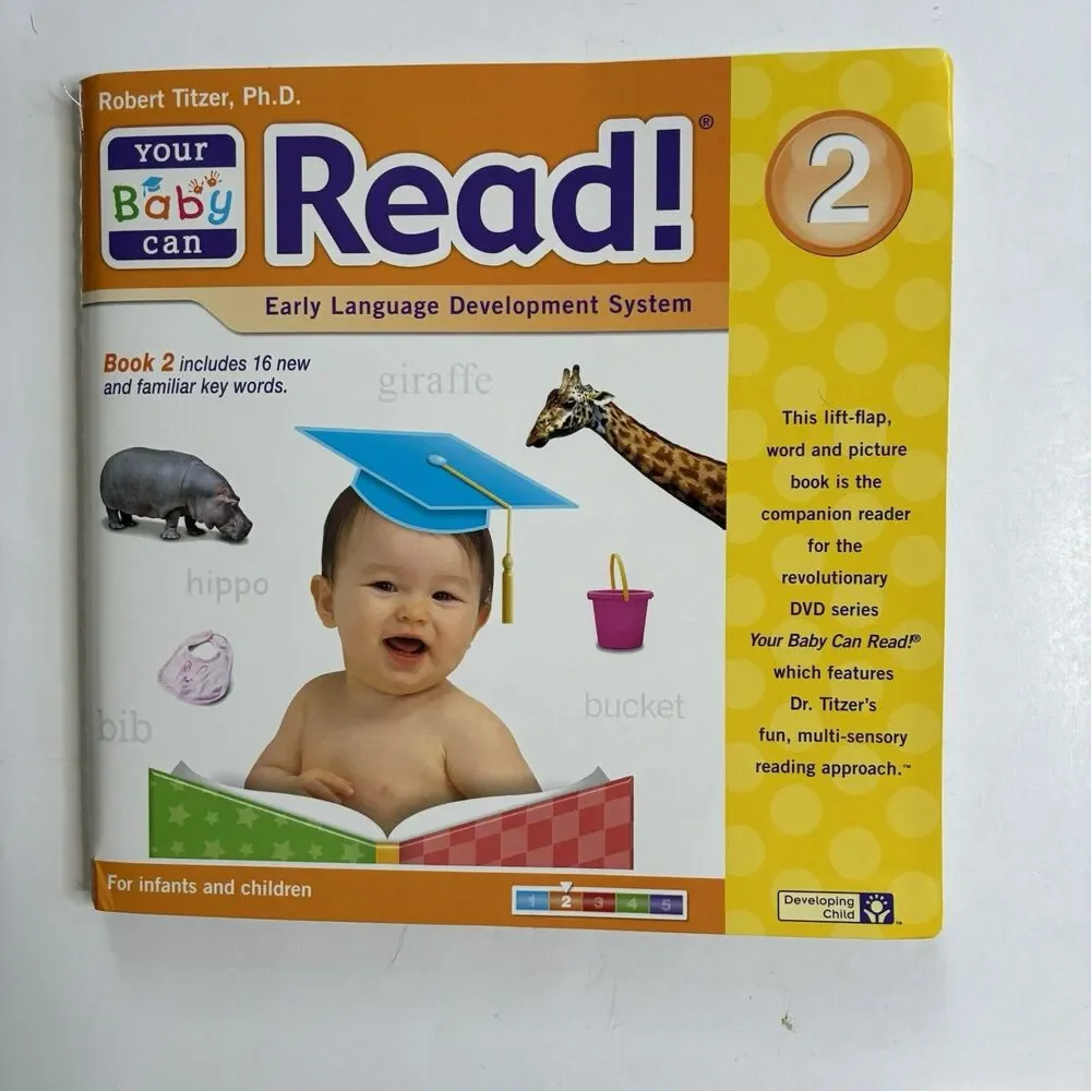 Your Baby Can Read Book Set Lift Flap Word & Picture Books Lot of 3 Books 1-3